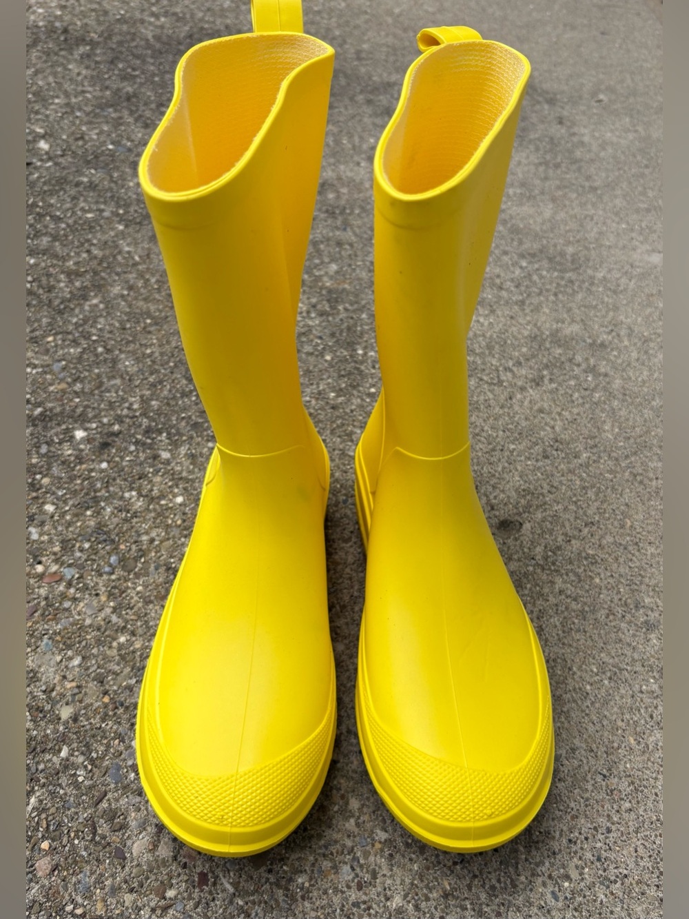 Cat and Jack Yellow Rain/Snow Boots - Bright Waterproof Wellies Size 4